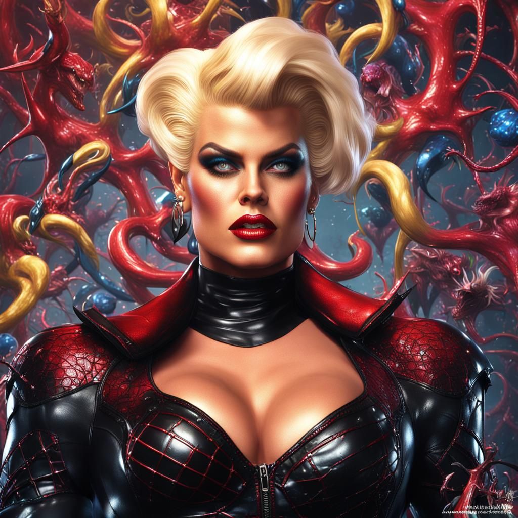 Anna Nicole Smith in Latex: Detailed Matte Painting