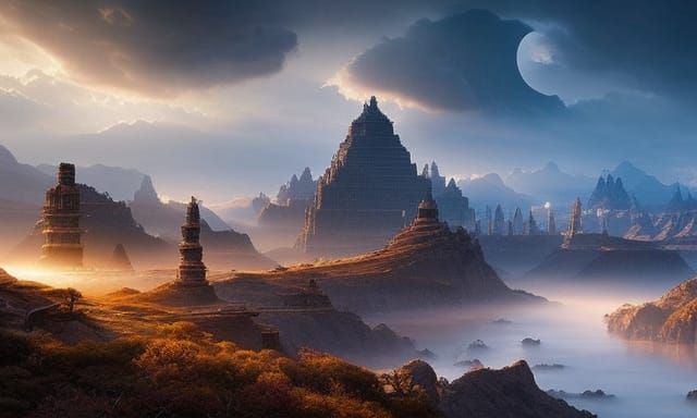 City at Dawn: A Digital Matte Painting