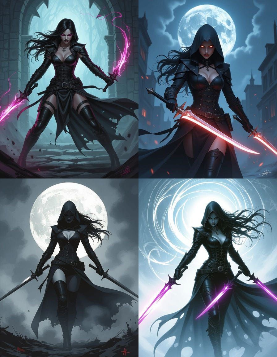 Laura the Outlaw Assassin Wielding Banshee Daggers