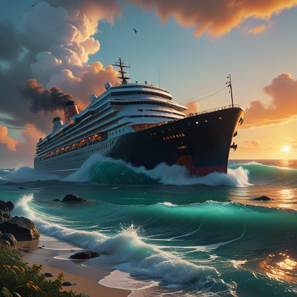 Turquoise Odyssey: A Haunting Caribbean Wreckage