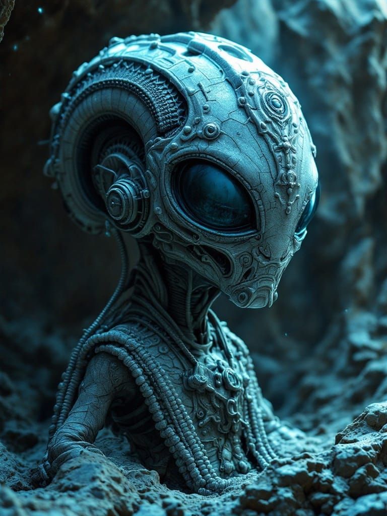 Closet Alien Secret Police Intricately Carved Gelwave