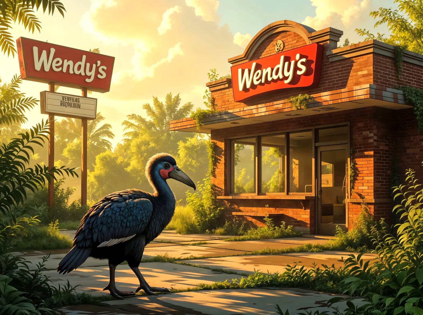 Dodo Bird Visits Extinct Wendy's