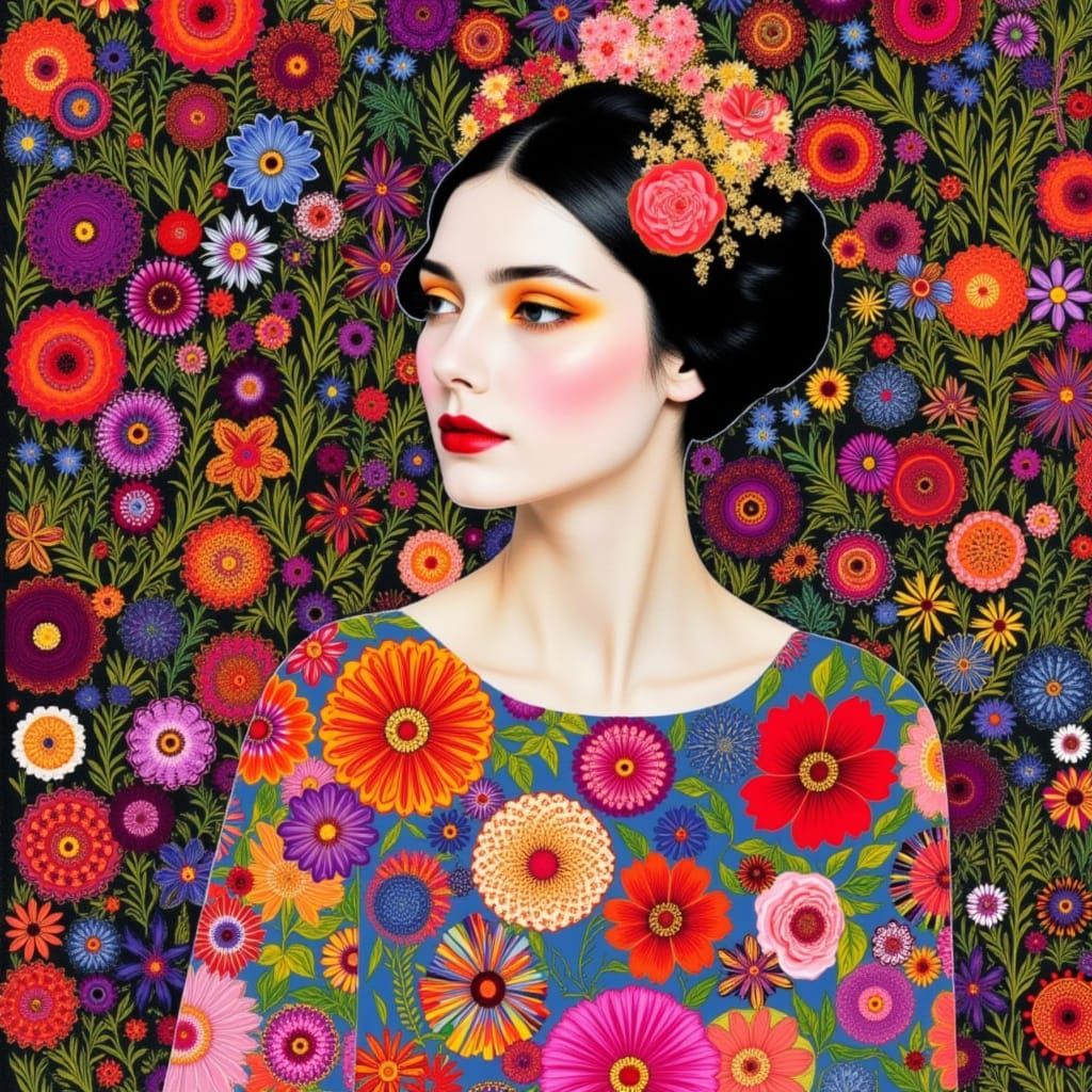 Woman with Flowers