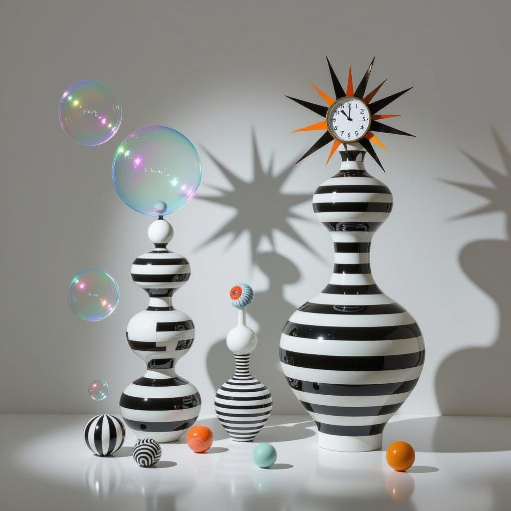 Mesmerizing Shadow Art with Organic Forms and Bubbles
