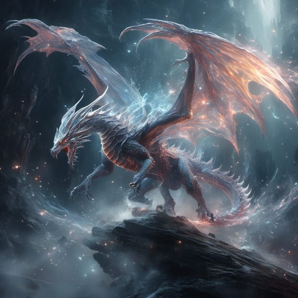 Ethereal Ghost Dragon in Motion