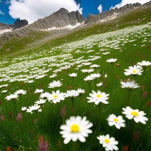 Edelweiss in Austrian Alps Meadow