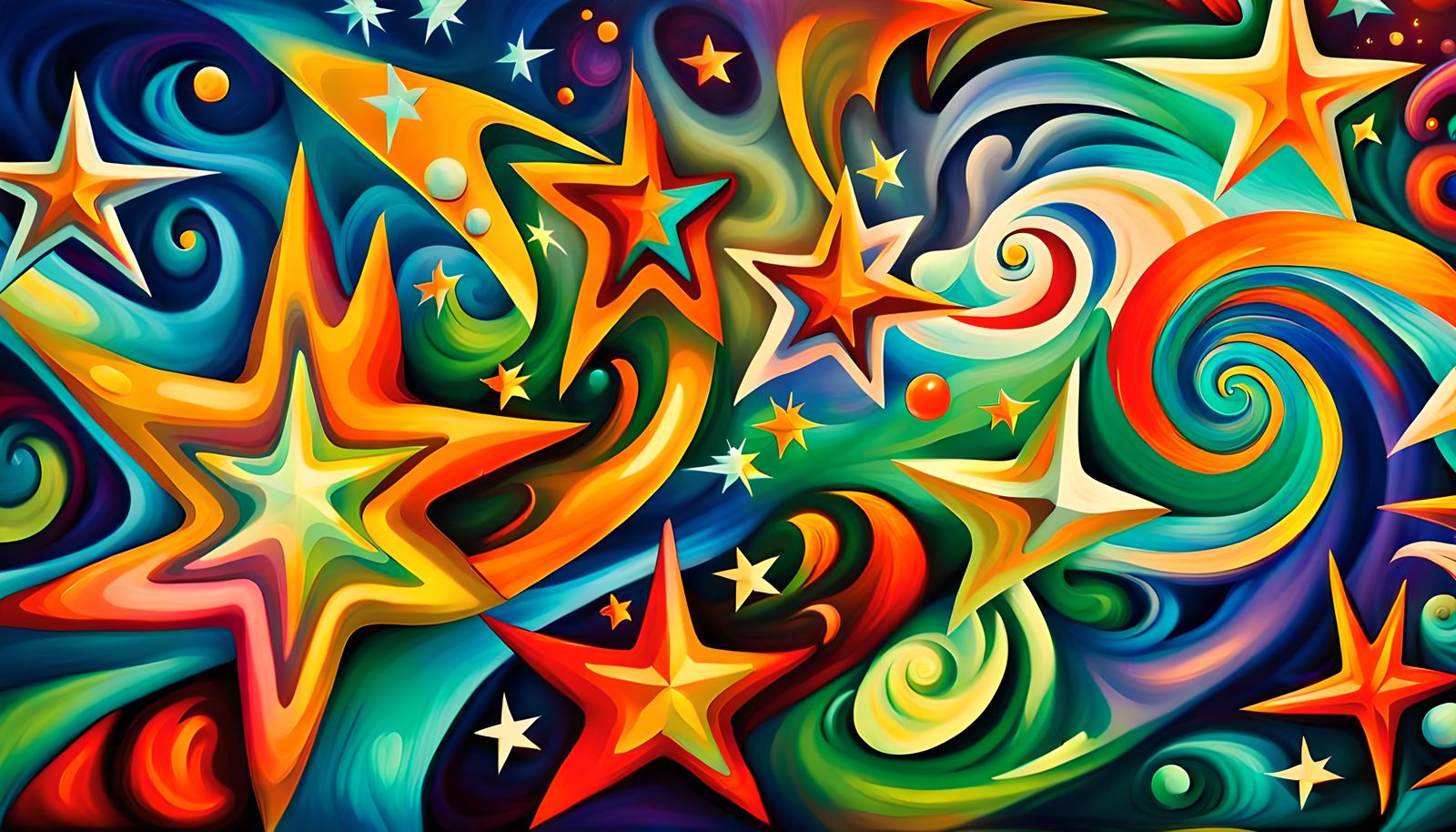 Iridescent Stars in Electro Magnetic Plasma Maelstrom