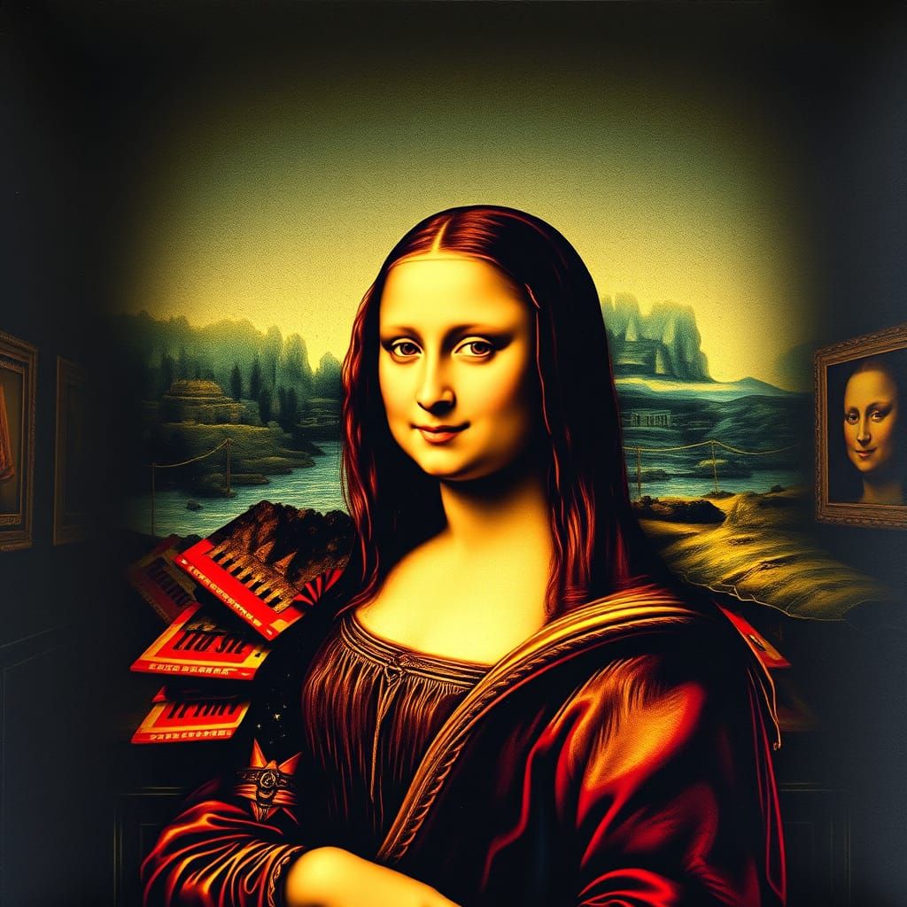 Mona Lisa: Pop Art Cyberpunk Masterpiece