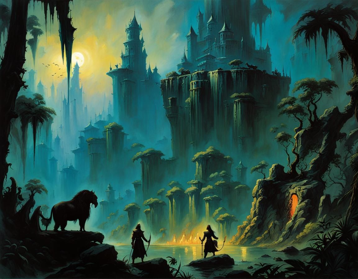 Dark Fantasy Jungle Scenery in 4K