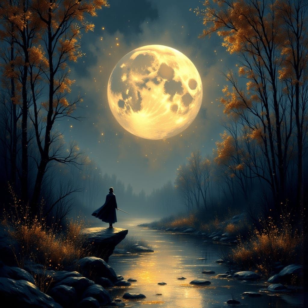 Waning Moon in Autumn Darkness: 3D Game Cinematic