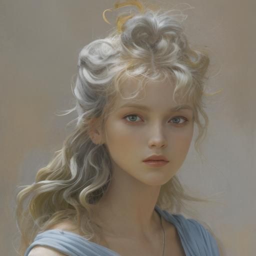 Dramatic Baroque Painting with Gold and Silver