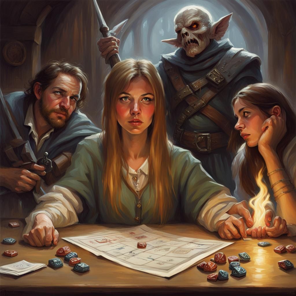 Tired Woman Leads Dungeons and Dragons Game