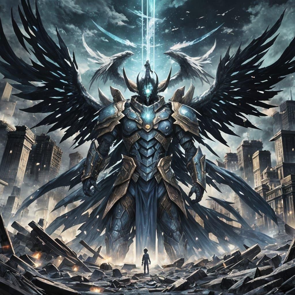 Fallen Angel Leviathan in Anime Style