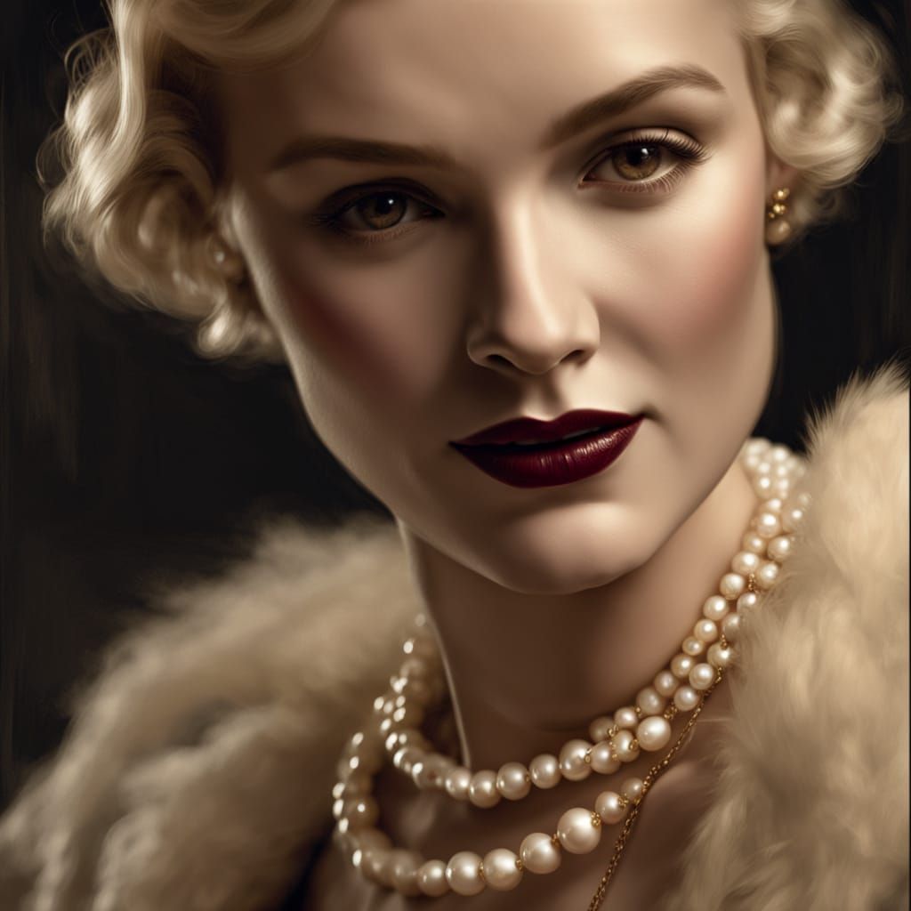 Vintage Glamour Portrait in Soft Focus
