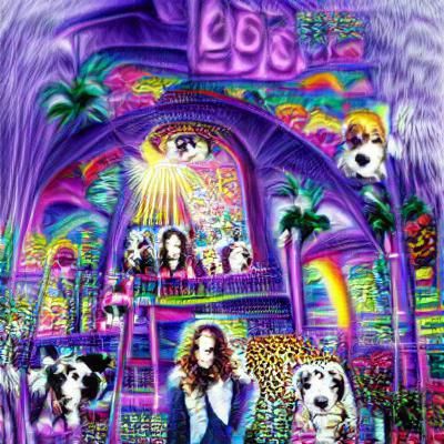 Psychedelic Temple in Lisa Frank Style