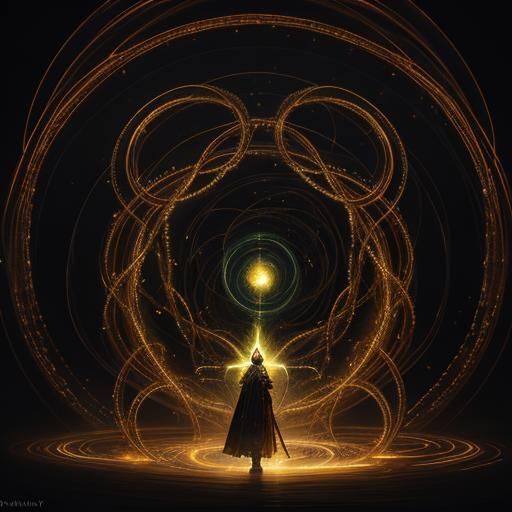 Bronze Gateway Opens Wormhole with Light Tendrils