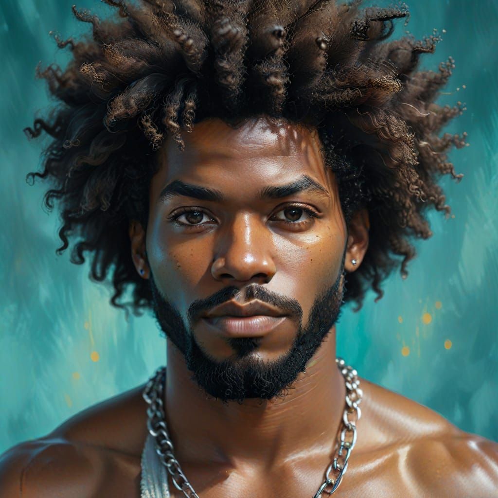 Portrait of a handsome black man