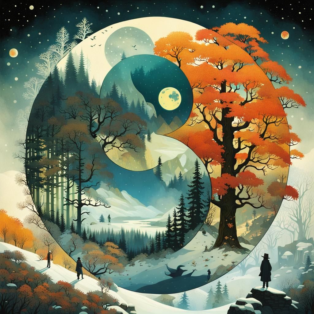 Yin Yang Worlds: Autumn and Winter Harmony