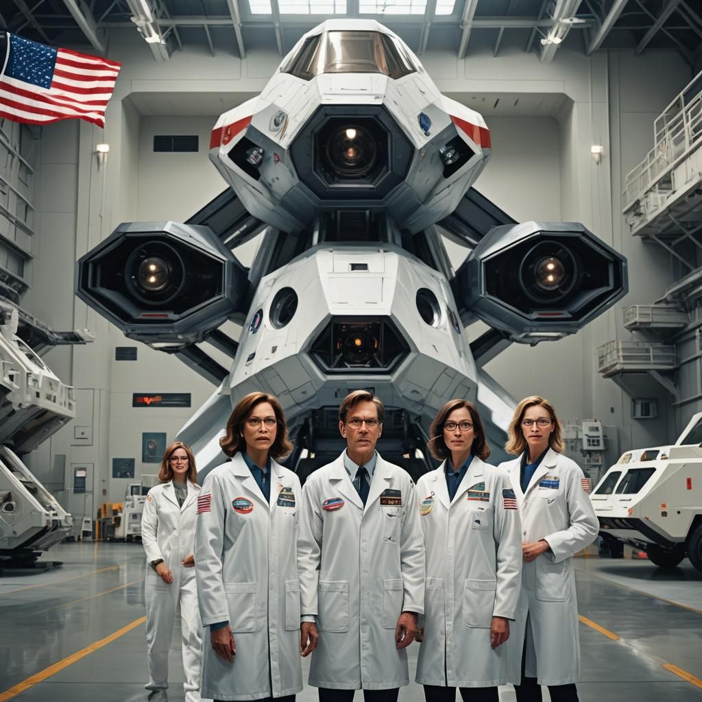 Bob Lazar and ETs at Area 51: Hyperrealistic Concept Art