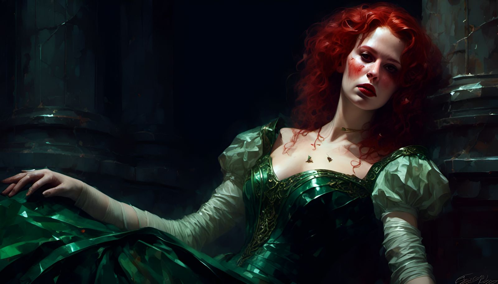 Cyberpunk Vampiress in 3000 A.D Portrait