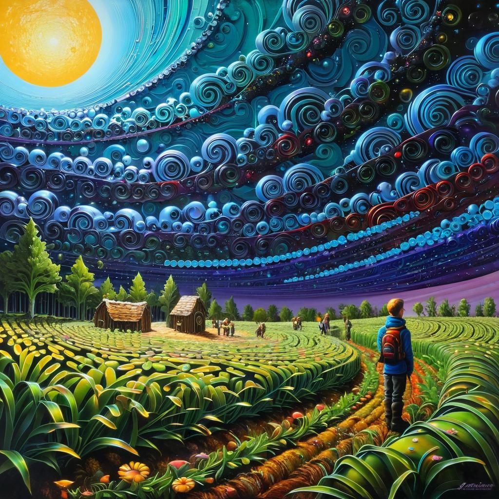 Mixed Media Art with Oils and Enamel Impasto