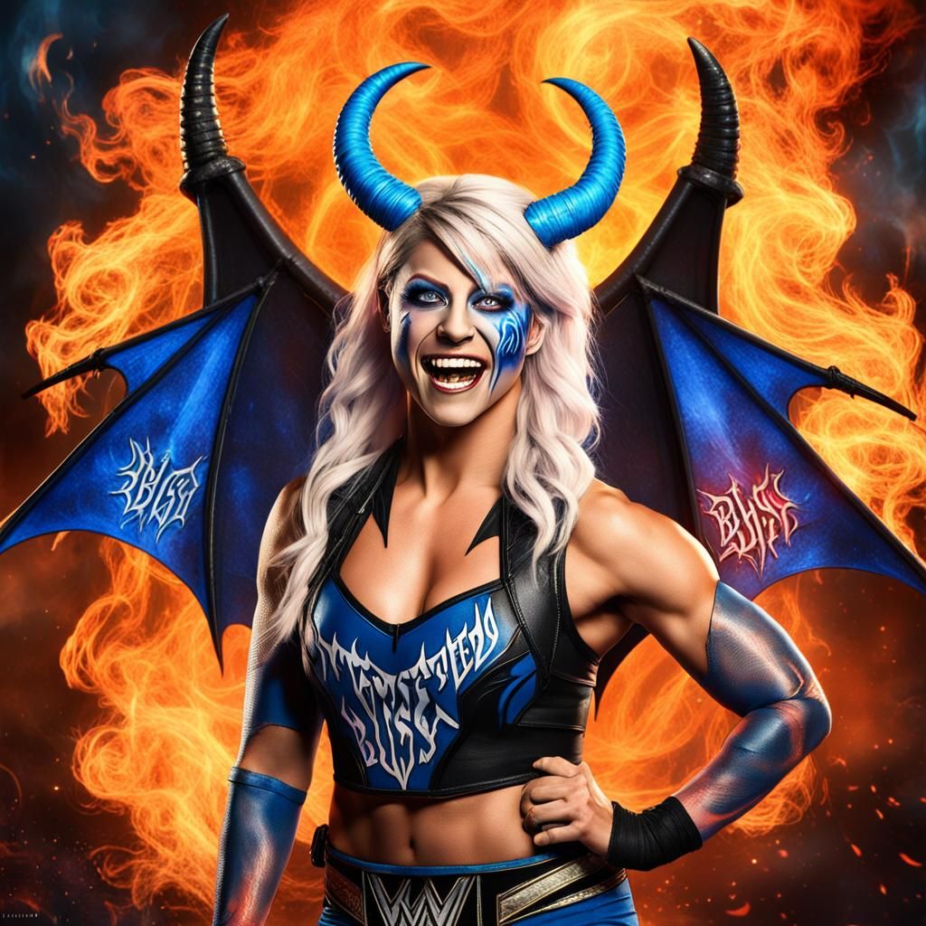 Dark Goddess with Bat Wings in Hyperrealistic Style