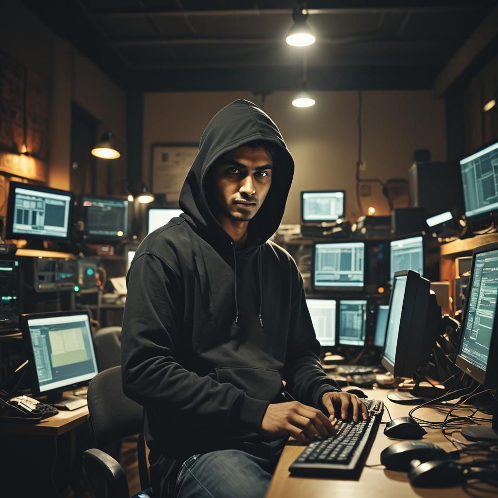 Indian Hacker in Cyber Environment: Cinematic Film Still
