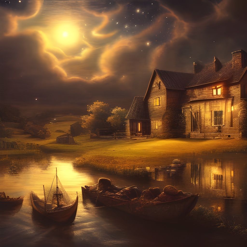 Farmhouse on the lake