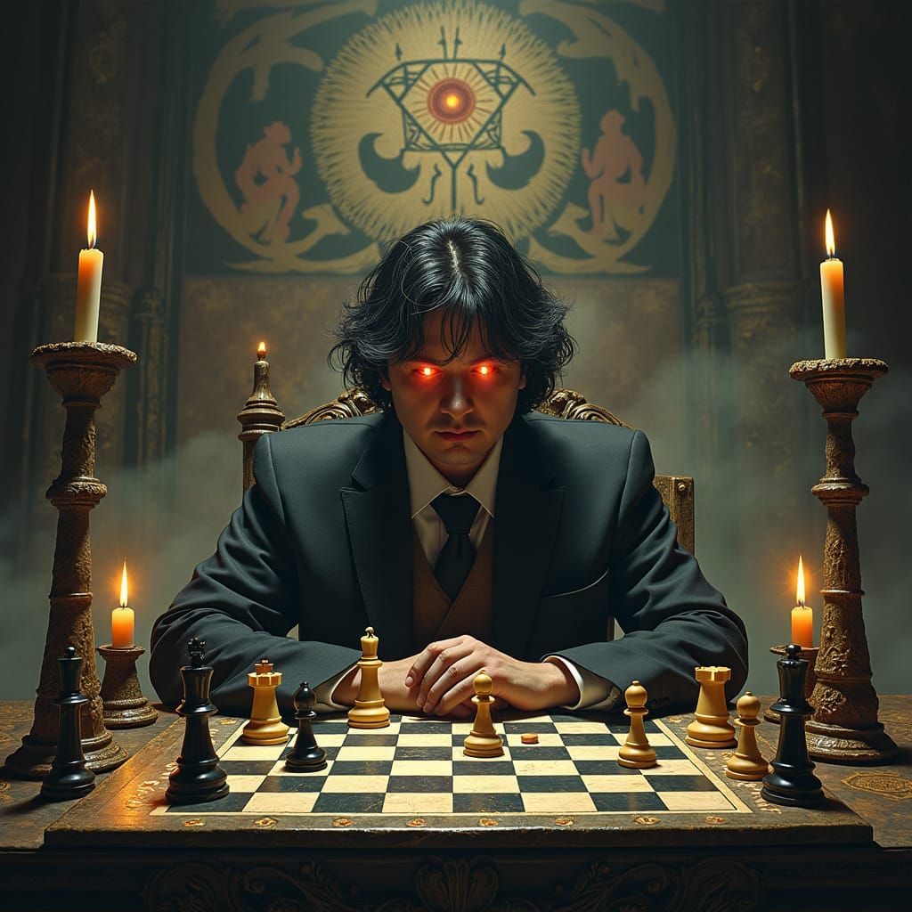 Chess Grandmaster as Dark Fantasy Wizard