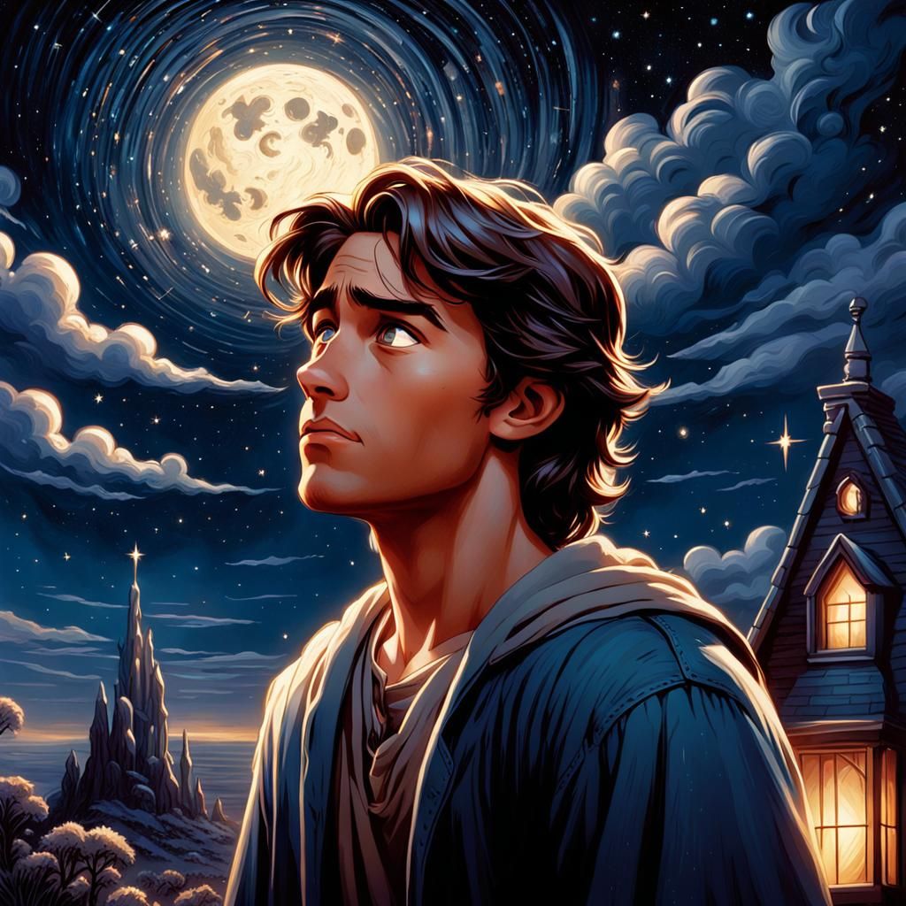 Young Jesus Reaching for the Stars