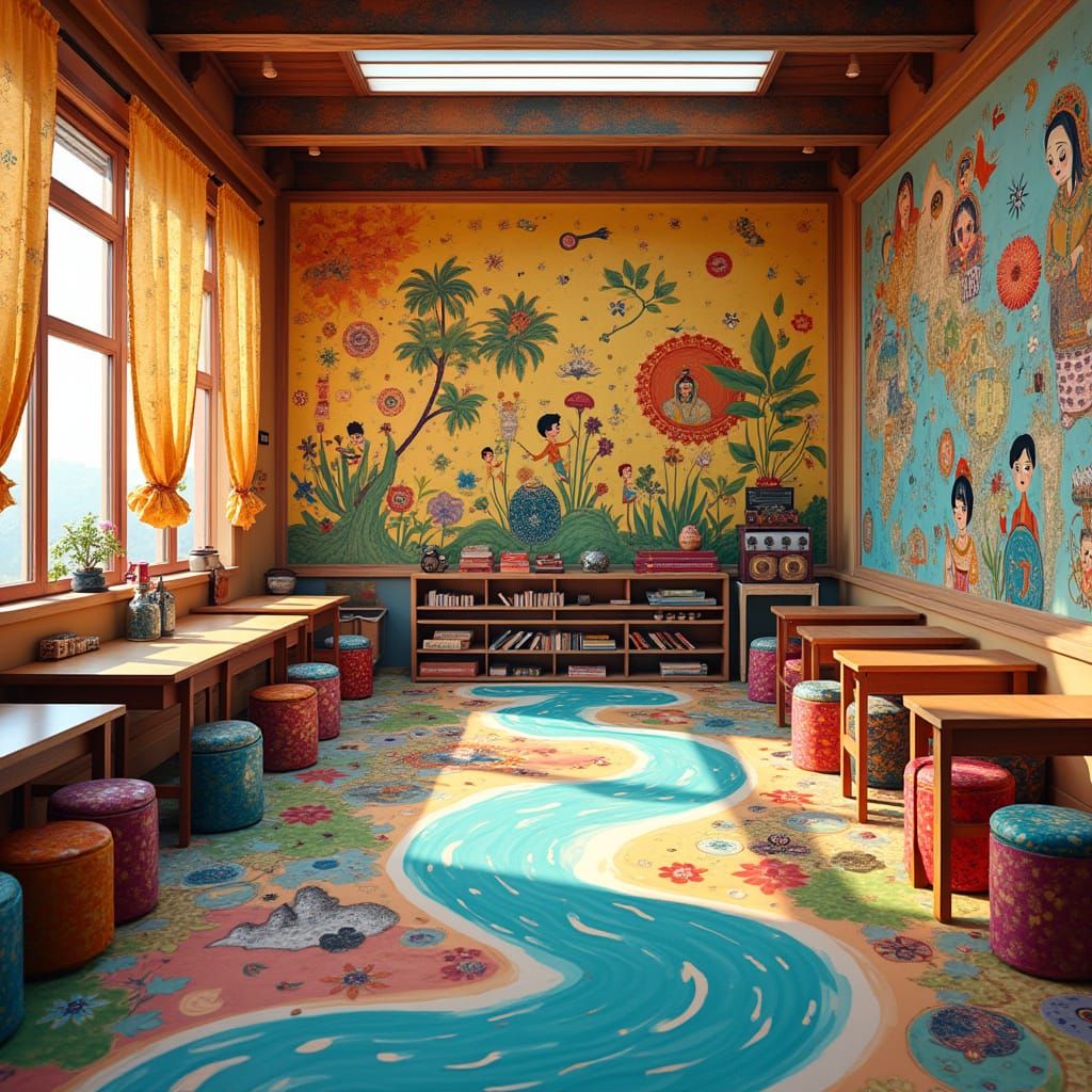 Futuristic Music Room Blends Eastern and Western Cultures