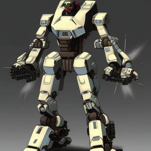 Detailed Mecha Robot Concept Art