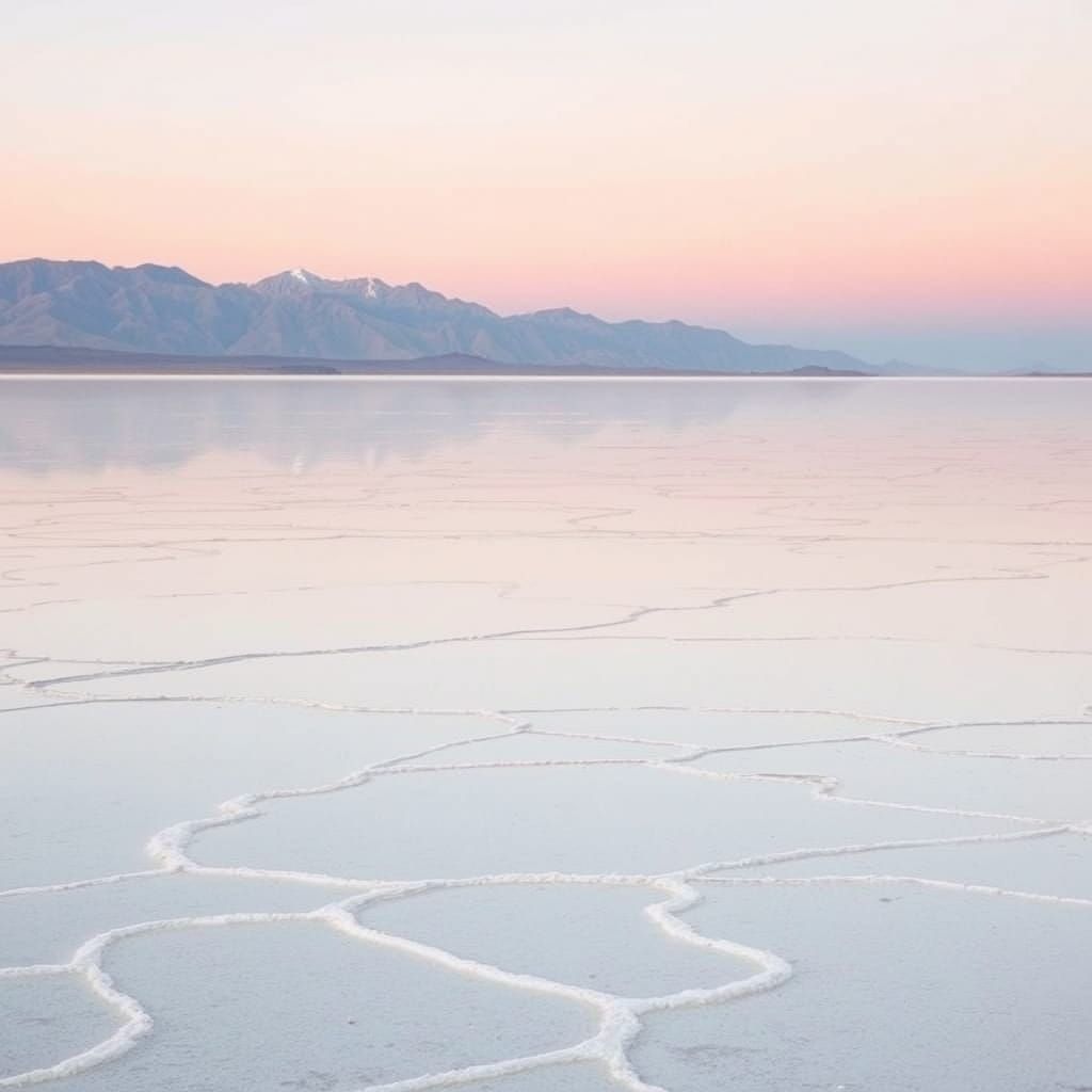 Ethereal Salt Flats Landscape