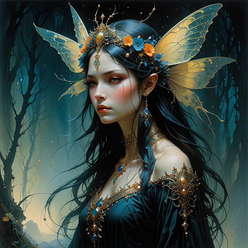 Fairy in the style of Anne Bachelier, Karol Bak, Zdzislaw Be...