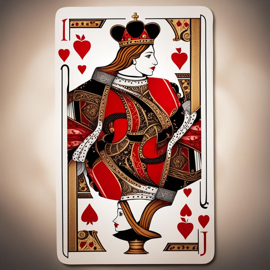 Apple-Themed Queen of Hearts Portrait