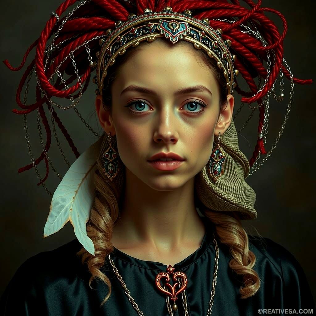 Abstract Swirling Red Forms In Motion