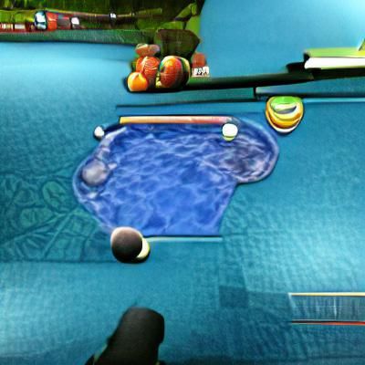 Pool Game Near a Swimming Pool