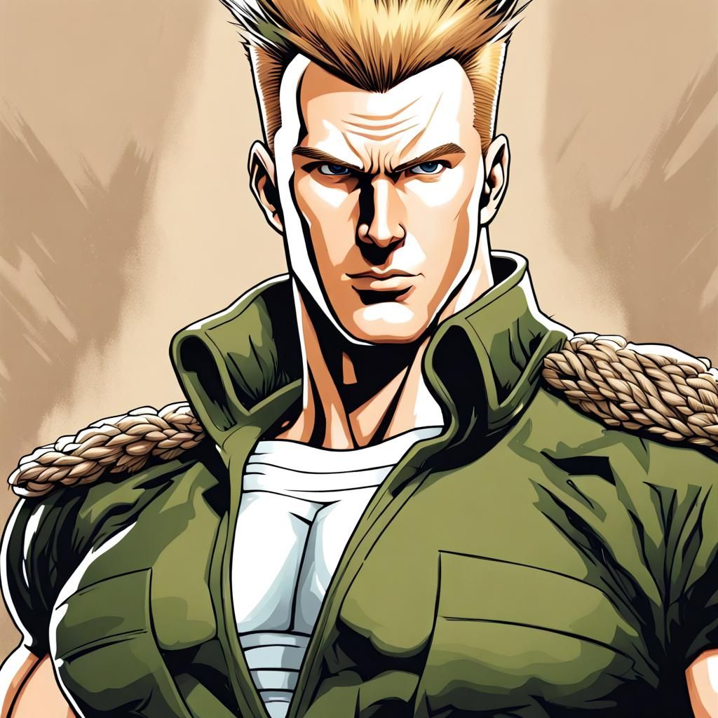 Chris Evans as Guile: Kinu Nishimura Illustration