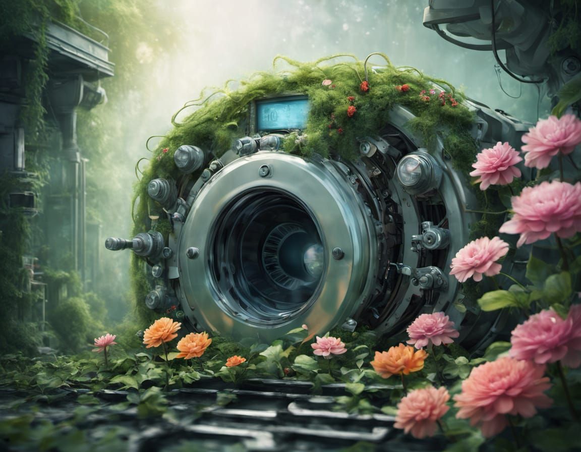 Vibrant Florals Emerge from MRI Scan in Surreal Digital Art