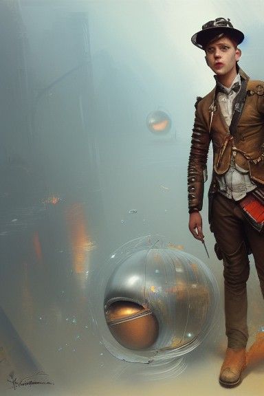 Steampunk Teenager Portrait in Hyperrealistic Style
