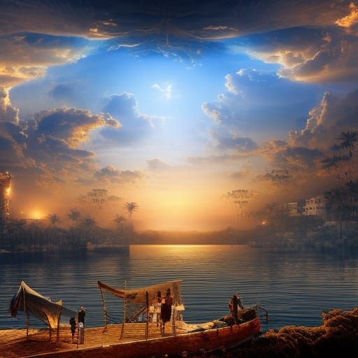 Epic Nile River Digital Matte Painting