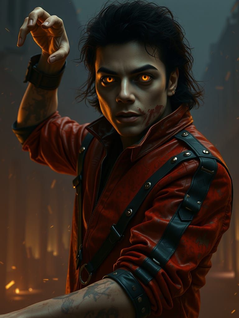 Michael Jackson Zombie Portrait in Unreal Engine 5