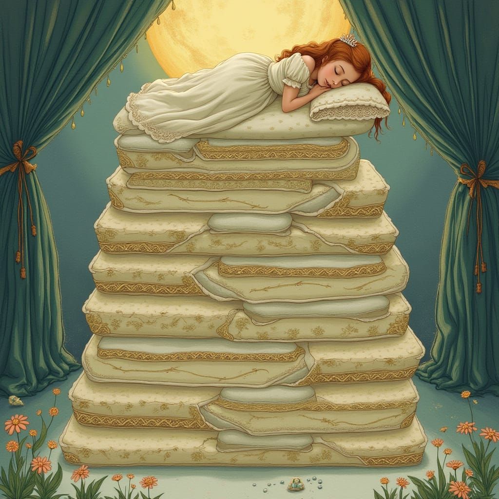 Serene Princess on a Velvet Mattress Castle