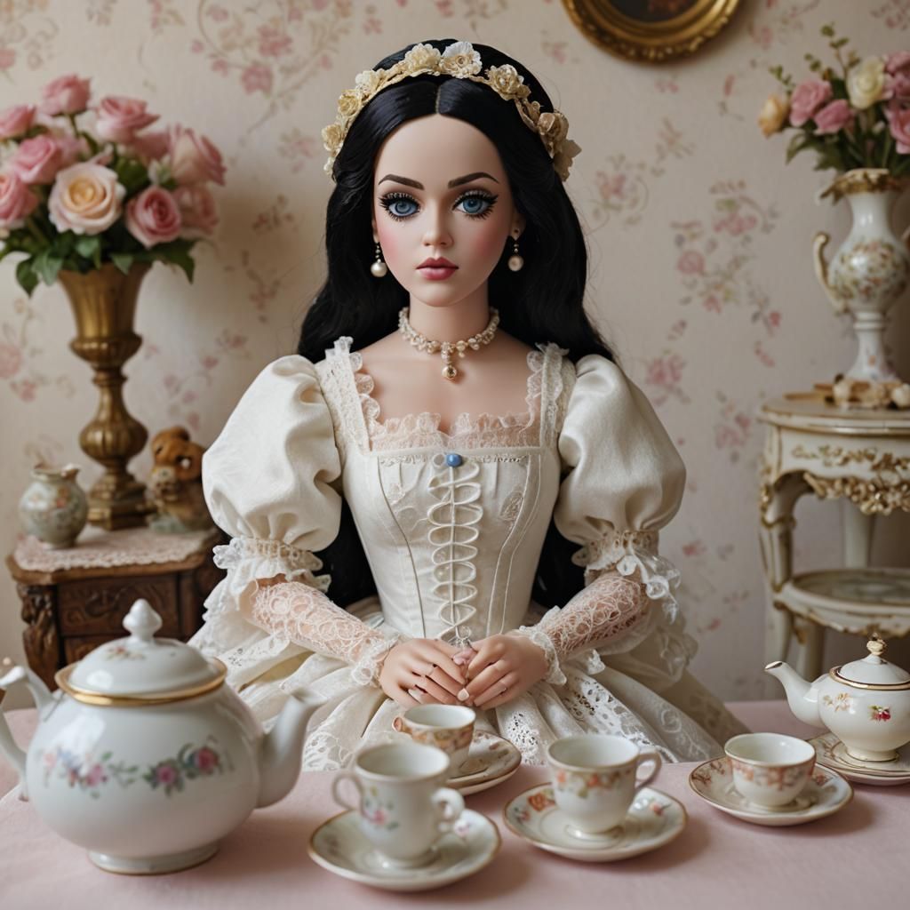 Ball-Jointed Doll as Katy Perry in 17th Century Dress