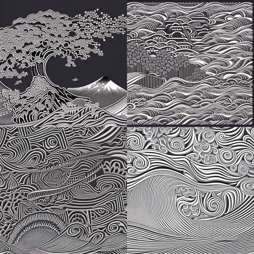 Osaka Food and Cherry Blossoms with 3D Shading