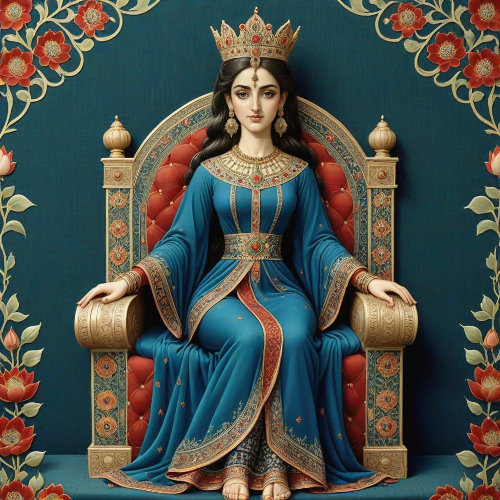 Achaemenid Queen with Lotus Crown in Ancient Style