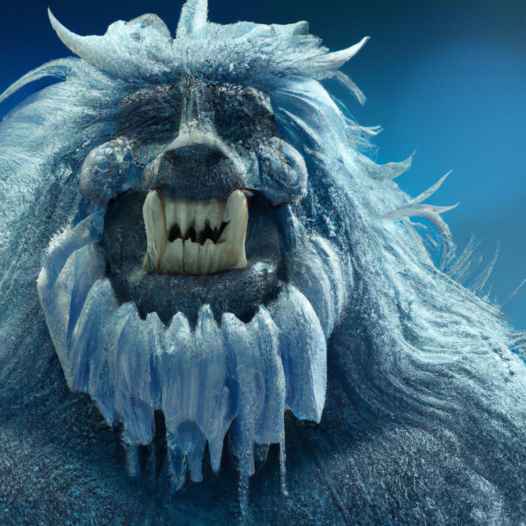 Detailed Ice Monster Concept Art