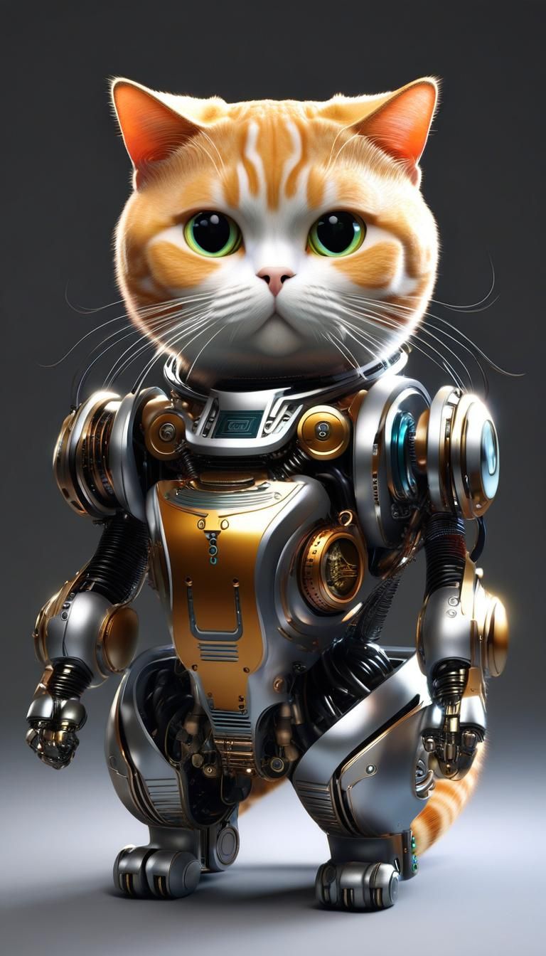 Ginger Cyborg Cat