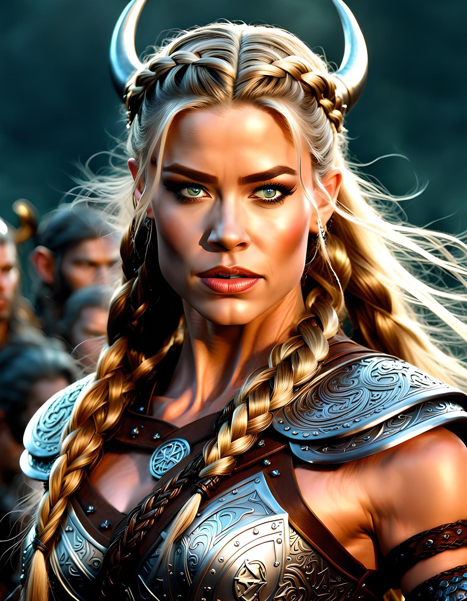 Viking Shield Maiden: Dark Fantasy Concept Art