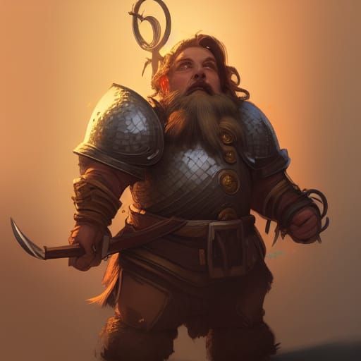 Detailed Portrait of a Dwarf Knight